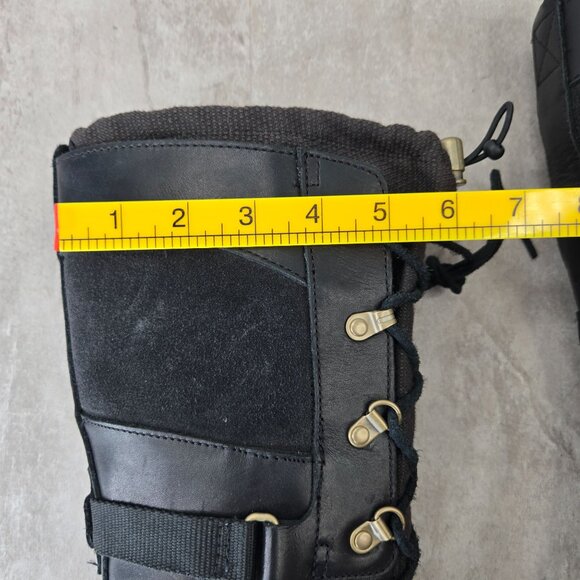 Sorel Knee High Winter Boot 9.5 Black Outdoor Snow Gorpcore Moto Utility Lace Up - Picture 11 of 14